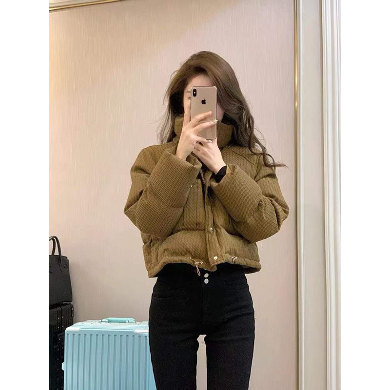 Phao túi hộp, áo hao dáng crtop hot