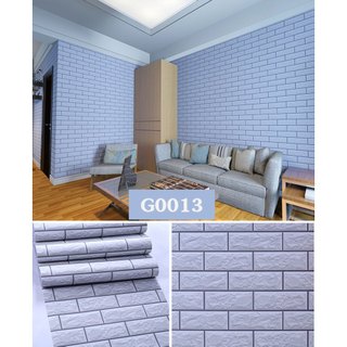 Giấy dán tường giả gạch trắng [G0013] (60cm*3m)