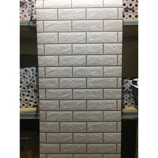 Giấy dán tường giả gạch trắng [G0013] (60cm*3m)