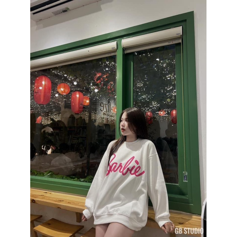 Áo nỉ in chữ ba bi xinh dáng rộng 5màu