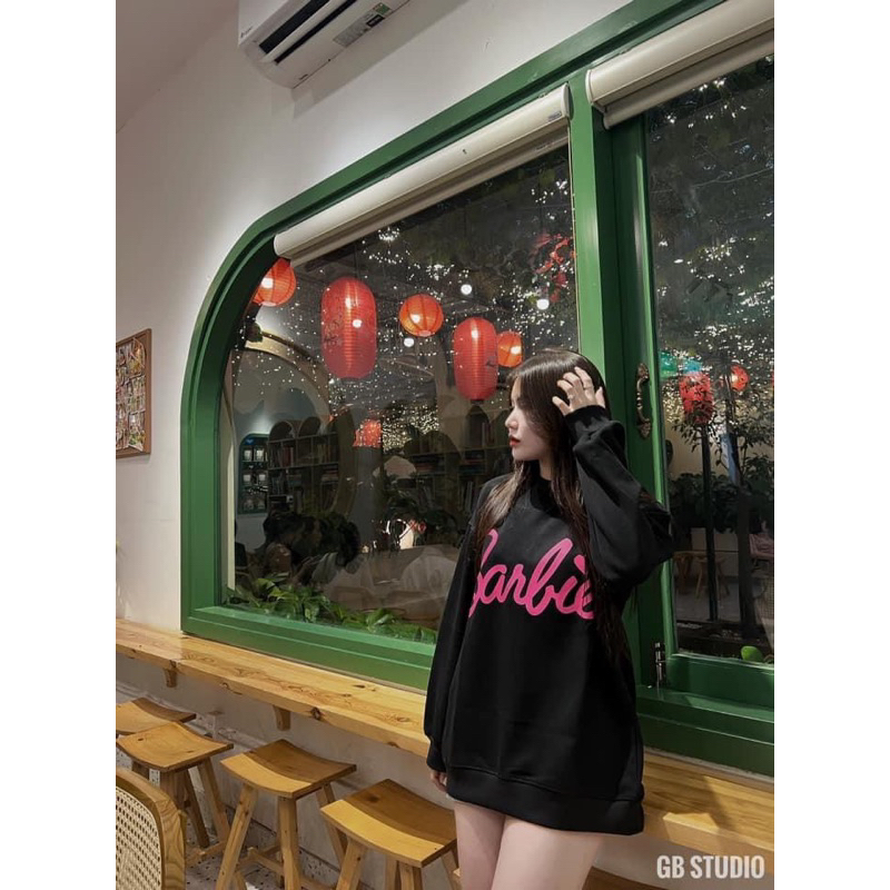 Áo nỉ in chữ ba bi xinh dáng rộng 5màu