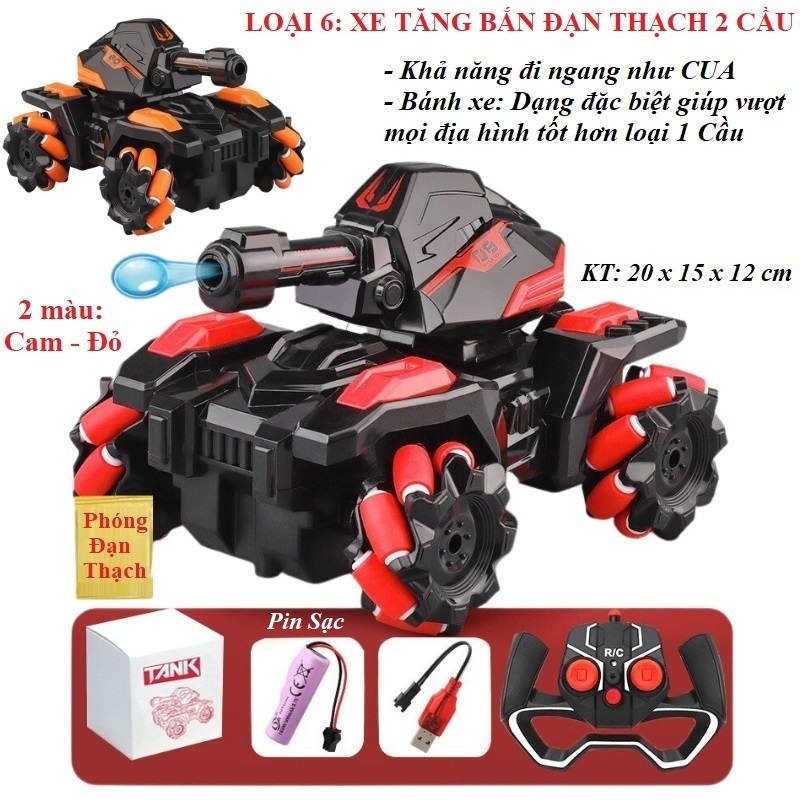 Xe tăng điều khiển từ xa mô hình xe tăng quân đội phát nhạc đèn led cao cấp nhựa siêu bền