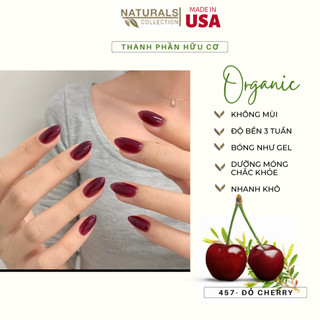 Sơn dưỡng thành phần hữu cơ phục hồi móng yếu, hư tổn USA NATURALS COLLECTION màu đỏ cherry  - 7.5ml - 457
