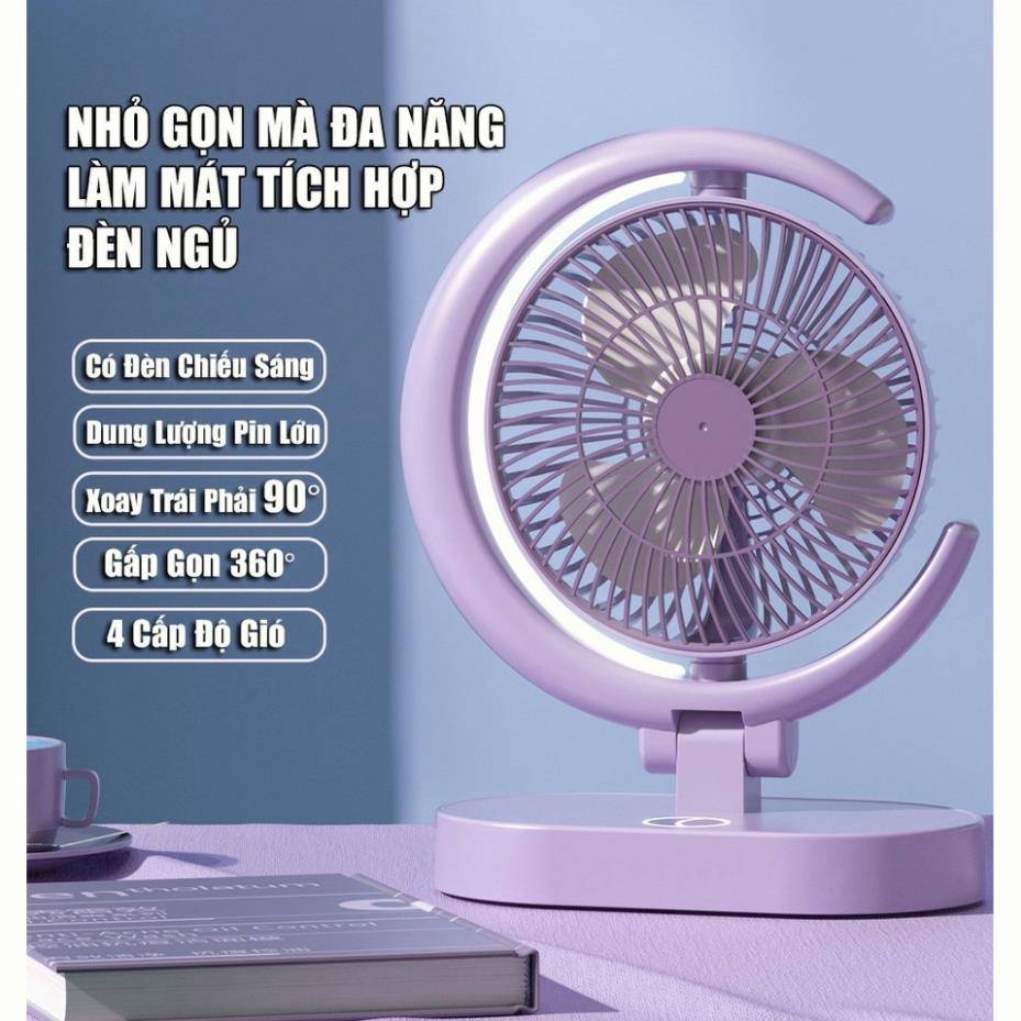 Quạt Tích Điện Cao Cấp Để Bàn - Quạt Tích Điện Đa Năng Pin Trâu Duy Trì 3-4 Tiếng - NMC Official