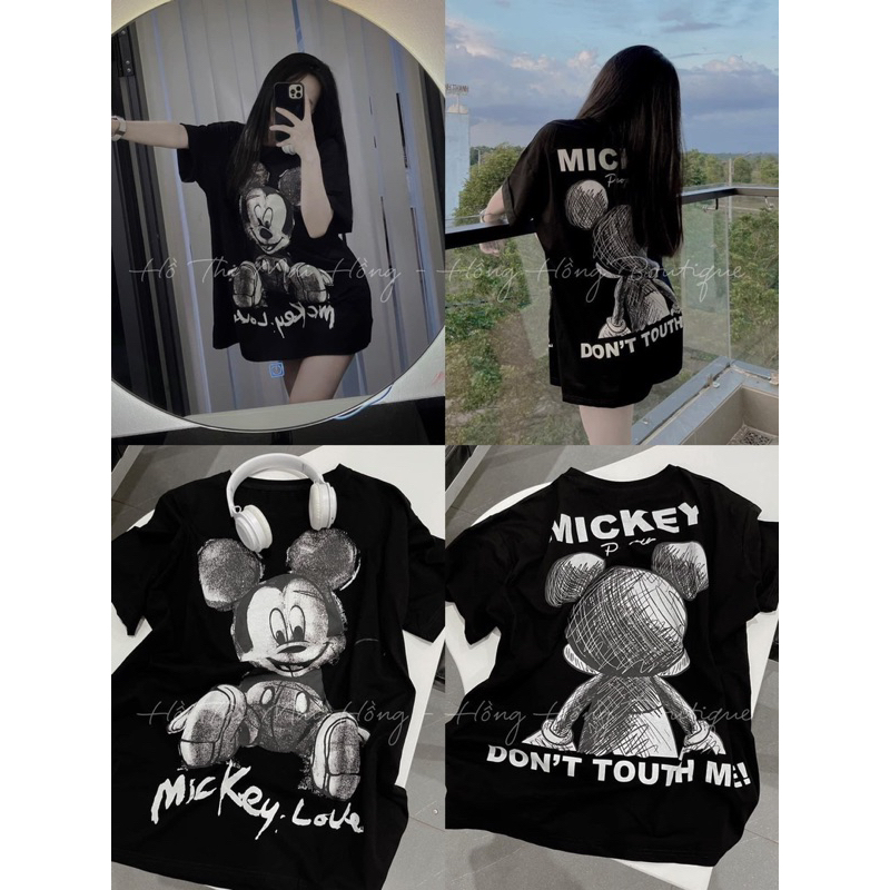 Áo thun Mickey Love in kỹ thuật số - Vải dầy - Mỹ Tú Store