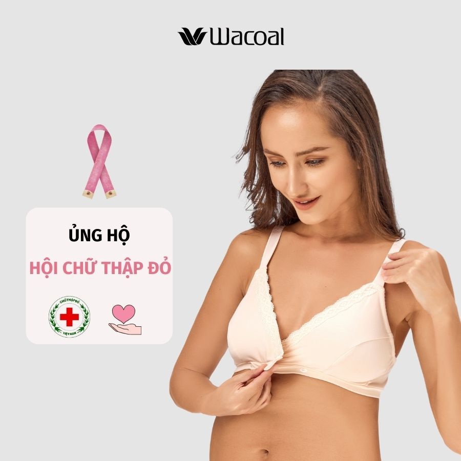 Áo lót mẹ bầu cho con bú cài nút ( cúc áo ) trước, không gọng Wacoal IMMS339