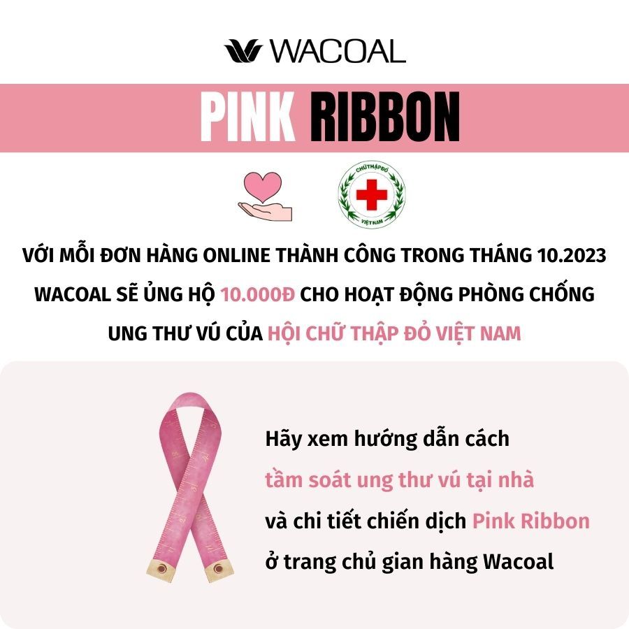 Áo lót Wacoal không gọng, nâng vừa, cup 3/4, ren, dây liền, mút đúc VBMI232