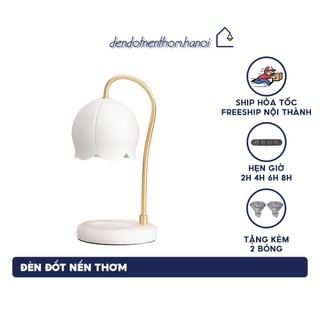 Đèn đốt nến hoa lan có hẹn giờ bật tắt - chỉnh độ sáng - tặng kèm bóng