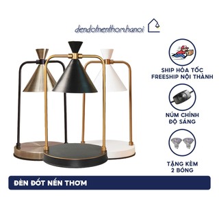 Đèn đốt nến thơm hình nón có chỉnh độ sáng - tặng kèm bóng
