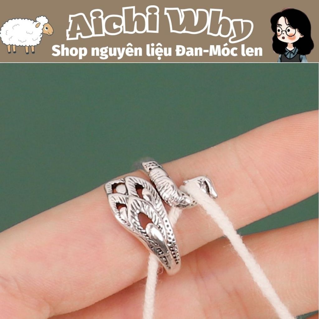 Nhẫn công đeo tay hỗ trợ móc len