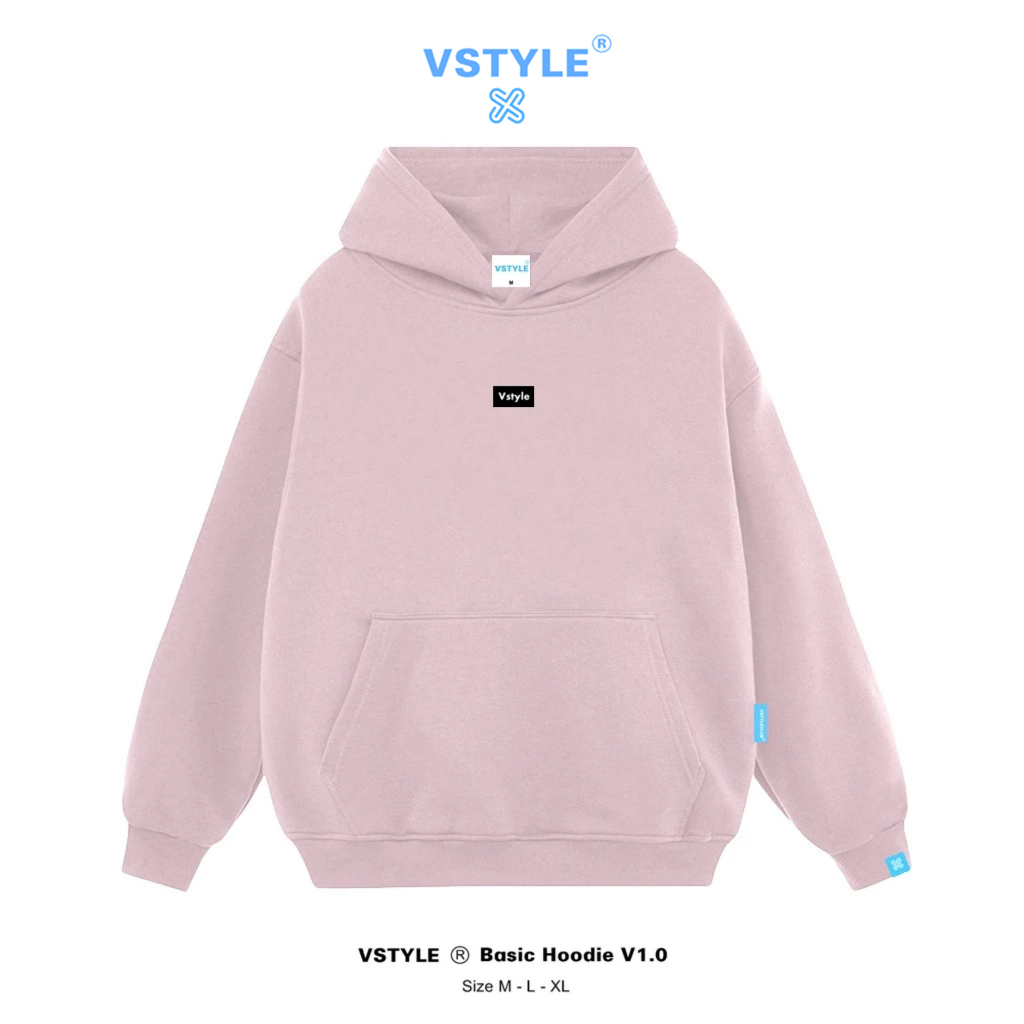 FULL BOX Áo Hoodie Chui Basic Logo Cao Su Vstyle Unisex LocalBrand - Hồng