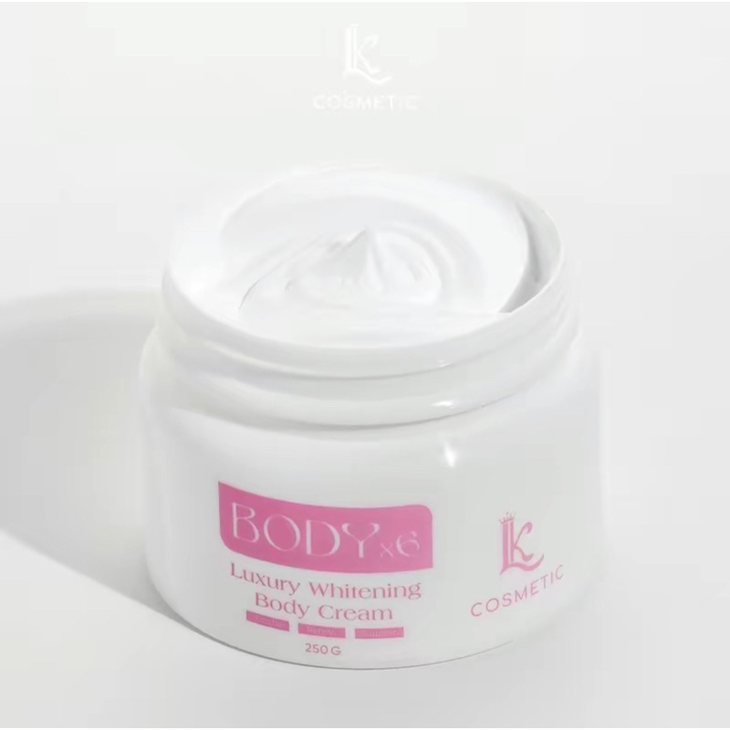 Kem body x6 Linhkool , Kem dưỡng trắng chuyên sâu,dưỡng ẩm,chống nắng da hiệu quả Luxury whitening Body X6 Cream 250G