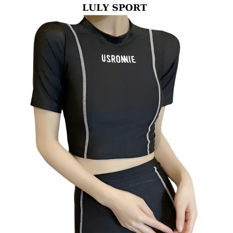 Đồ bơi nữ dài tay,bikini kín đáo LULY SPORT hàng Quảng Châu, chất đẹp,áo form croptop, quần cạp cao trẻ trung