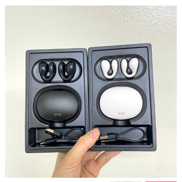 Tai Nghe Không Dây Bluetooth WEKOME VA12 Màu Đen Và Trắng