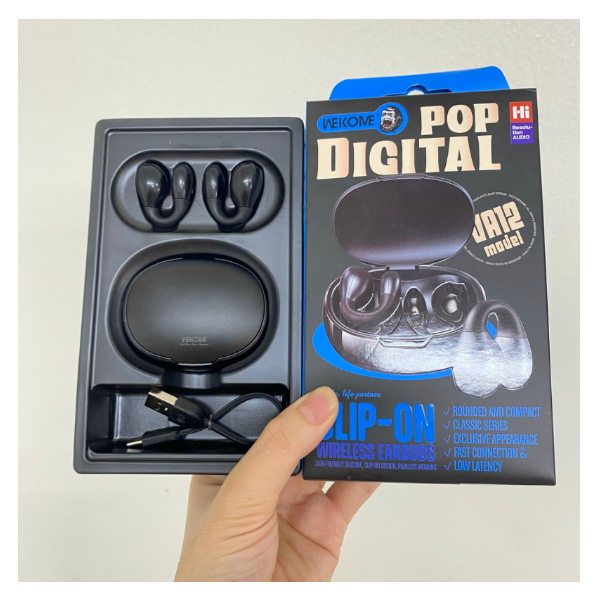 Tai Nghe Không Dây Bluetooth WEKOME VA12 Màu Đen Và Trắng