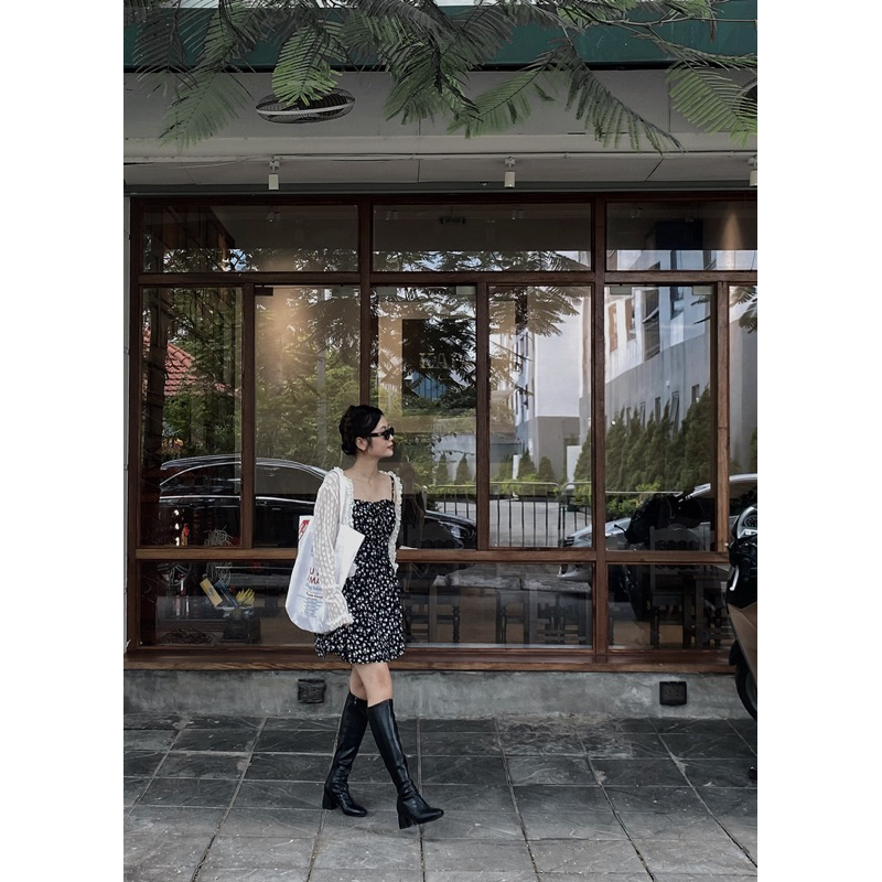 Set ELLY Váy 2 Dây Hoa Kèm Áo Cardigan - Titto Closet