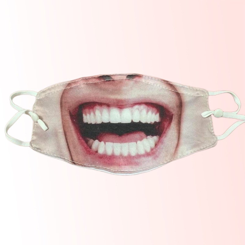 Khẩu Trang Mặt Cười, Khẩu Trang Hài Hước 100% Cotton tháng khí, mềm mại