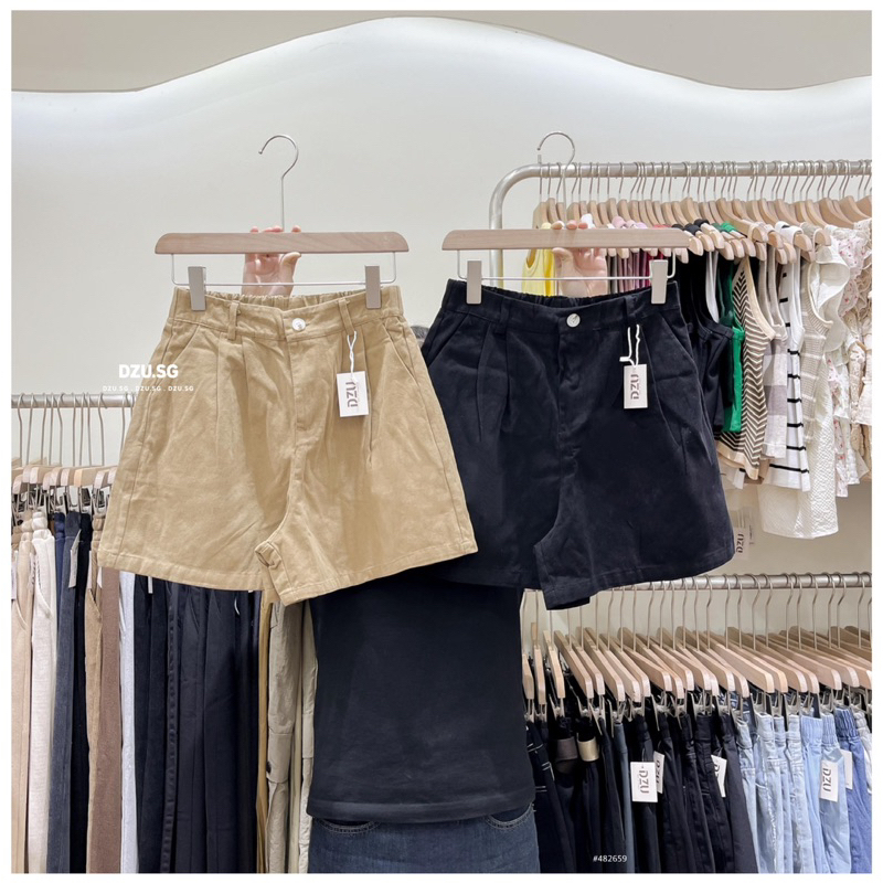 Short kaki nữ basic DZU.SG