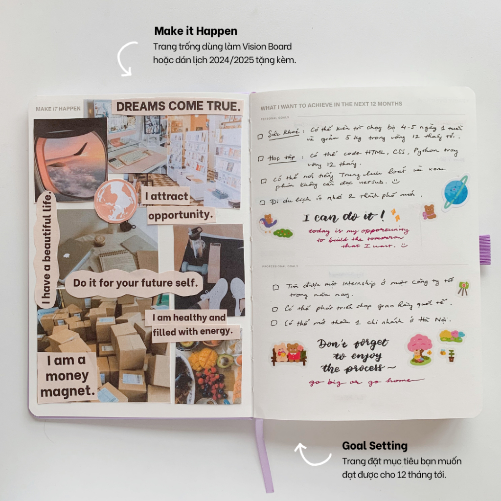 Sổ Tay Lên Kế Hoạch 2024 The Essential Planner | Sổ Planner Cao Cấp Không Ghi Sẵn Ngày