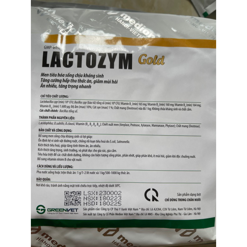 100g Men Tiêu Hoá Lactozym - dùng tốt cho chó mèo, gia cầm, gia súc, chim cảnh