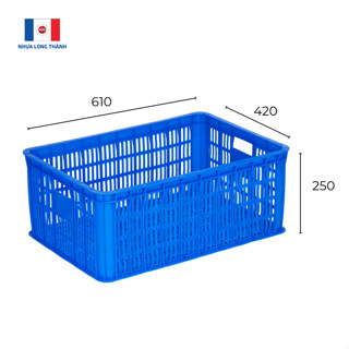  Sóng hở Nhựa Long Thành HS014-SH L610 x W420 x H250 ± 10mm 