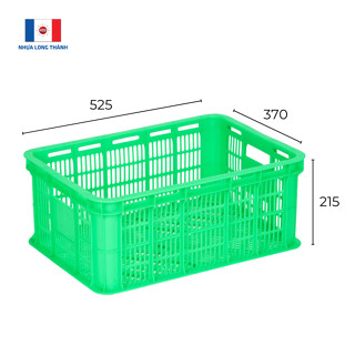  Sóng nhựa hở Nhựa Long Thành HS018-SH L525 x W370 x H215 ± 10mm 