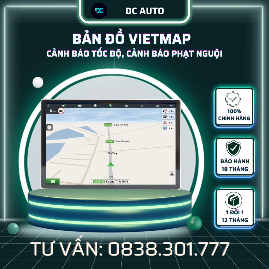 Màn Hình Android Ô TÔ DC 13 Inch Premium Hàng Cao Cấp, Bảo Hành 2 Năm