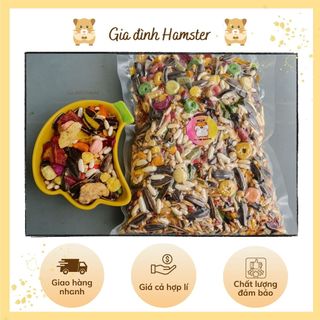 Thức ăn hamster LOẠI VIP tổng hợp nhiều loại thức ăn - Gia đình hamter