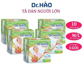 Tã Dán Người Lớn entrone DR.HÀO Size M/L siêu mềm siêu thấm mỗi gói 10 miếng {Combo 5 gói}
