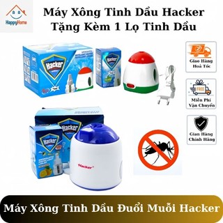 Máy xông tinh dầu đuổi muỗi hacker, máy xông tinh dầu tặng kèm 1 lọ tinh dầu hacker 480h