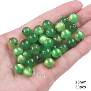 Viên đá mắt mèo làm vòng handmade set 10v