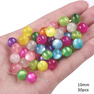 Viên đá mắt mèo làm vòng handmade set 10v