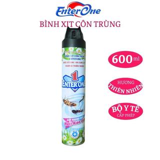 Bình xịt côn trùng EnterOne hương hoa thiên nhiên 600ml. Xịt diệt gián, kiến, muỗi hiệu quả,an toàn