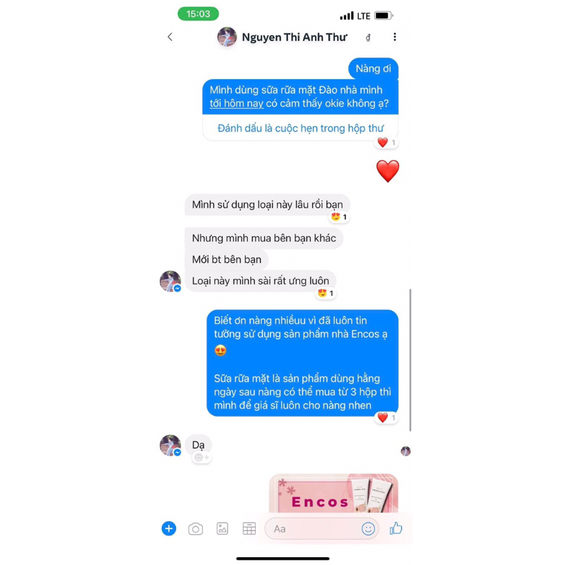 Sữa Rữa Mặt ENCOS Đào Cho Da Nhạy Cảm Ngăn Ngừa Mụn Làm Sạch Sâu Không Gây Khô Da Độ PH 5.5 Chuẩn Y Tế 130 Gram