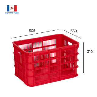 Sóng hở Nhựa Long Thành HS012-SH L505 x W350 x H310 ± 10mm