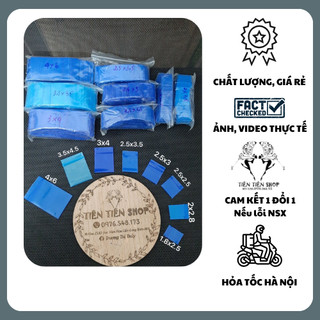 100c túi zip nhỏ, túi zip mini 2 mặt màu xanh dương đựng đồ nhỏ tránh thất lạc tiện dụng chọn size tientienshop