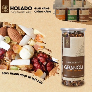 Granola siêu hạt ngũ cốc ăn kiêng Holado vị Cà Phê Dừa Non mật hoa dừa đồ ăn vặt healthy eat clean