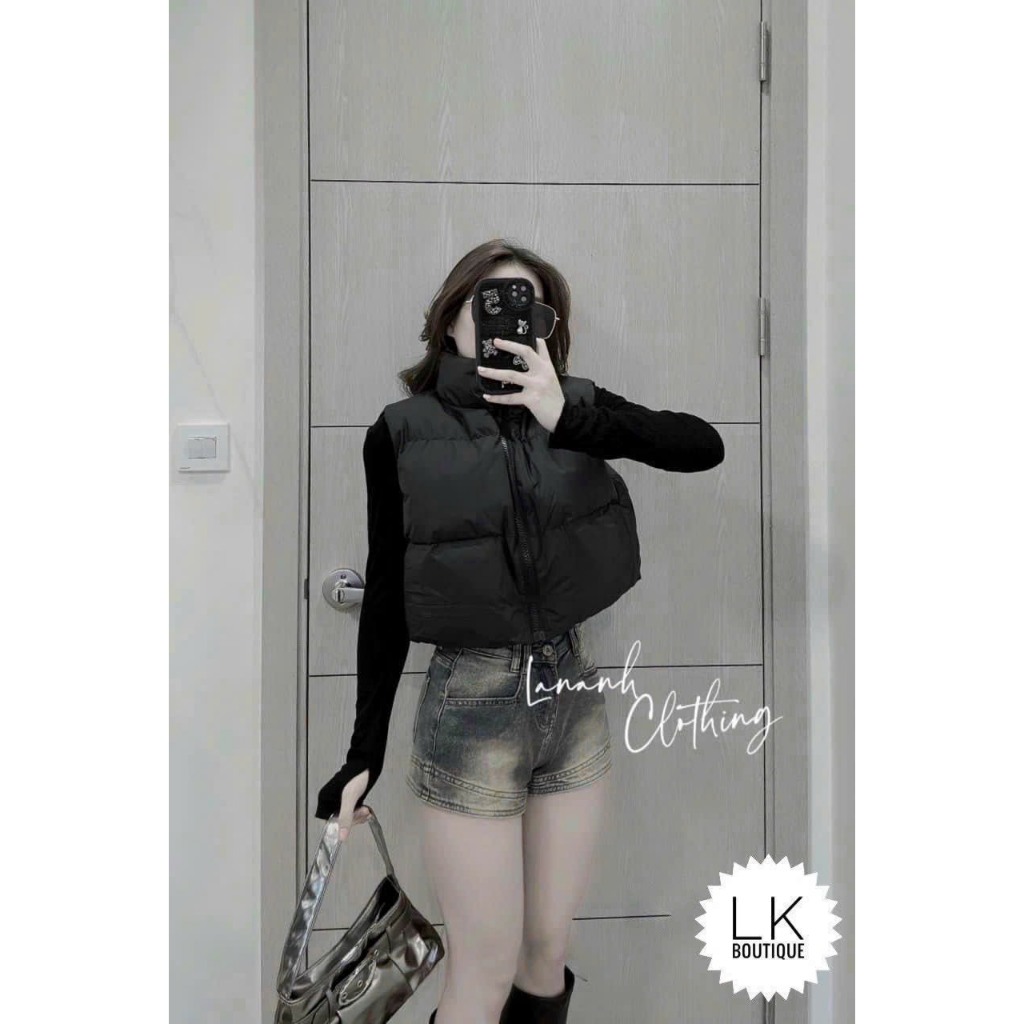 Áo khoác phao nữ gile cổ đứng, áo khoác mùa đông thời trang 10 | BigBuy360 - bigbuy360.vn