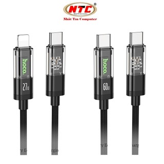 Cáp sạc nhanh hoco u116 cổng typec to ln 27w / typec to typec 60w dài 1.2m - hãng phân phối