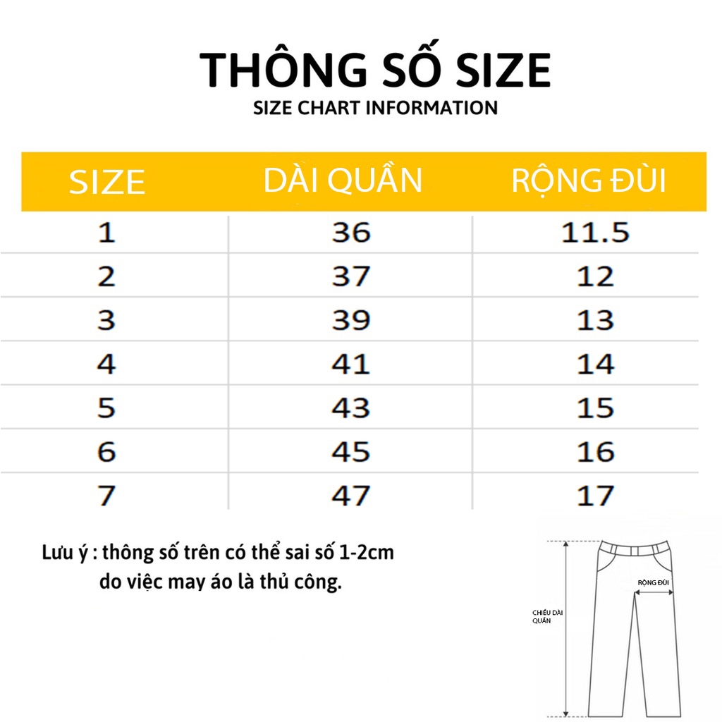 Quần chục dài chất thun lạnh bo gấu cho bé trai bé gái DOMADO QCD02