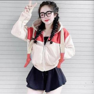 Áo khoác nỉ phối màu dễ thương