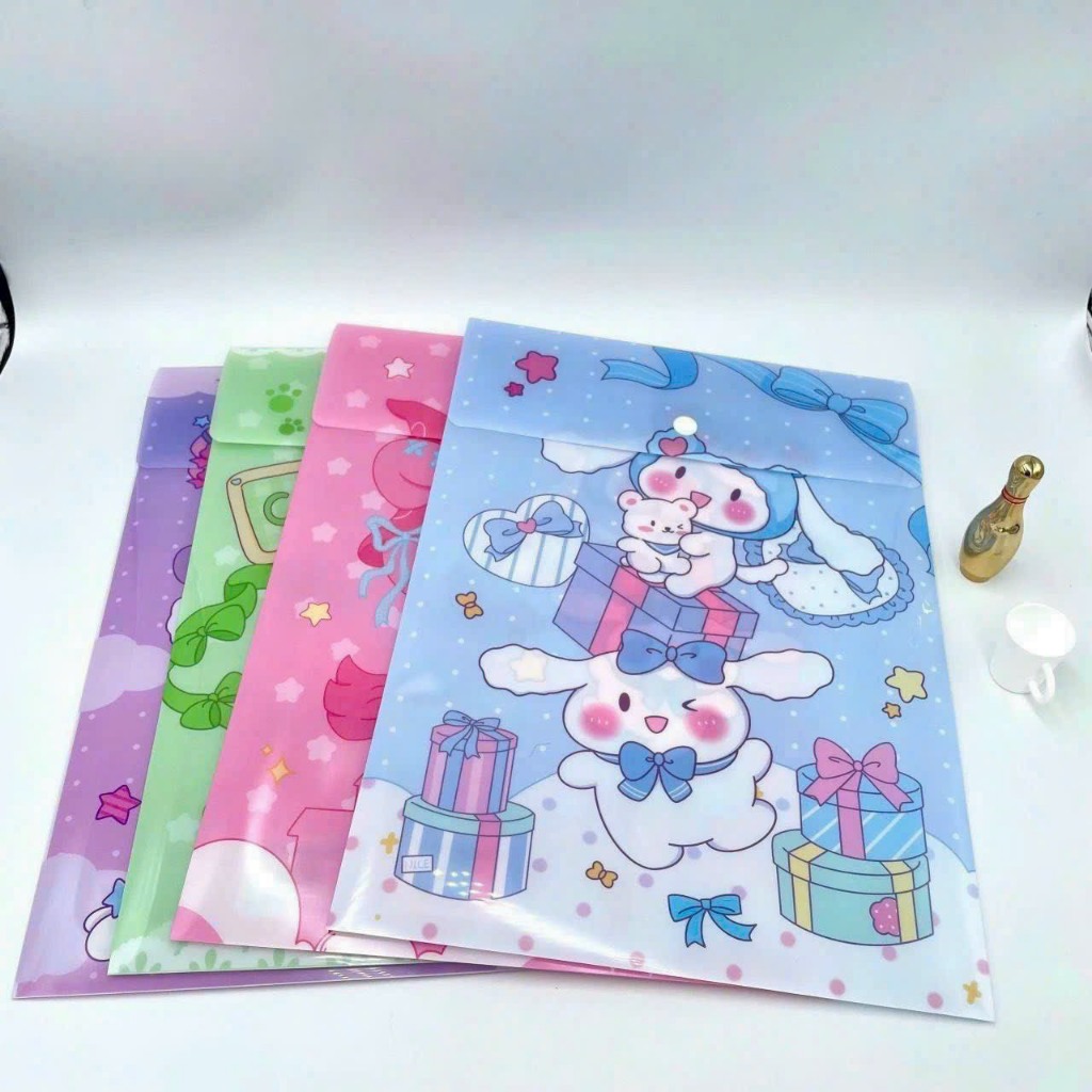 Xấp 12 Cái Bìa Nút Hình Kiểu Đứng In Hoạ Tiết Dễ Thương Cute Size a4