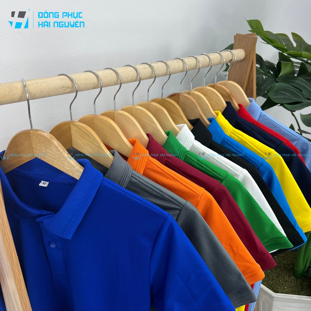 Áo thun polo 100% cá sấu bo gân dành cho Nam Nữ màu Đỏ Đô