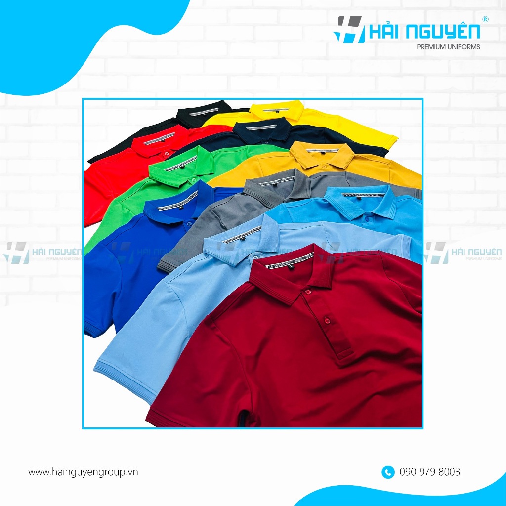 Áo thun polo 100% cá sấu bo gân dành cho Nam Nữ màu Đỏ Đô