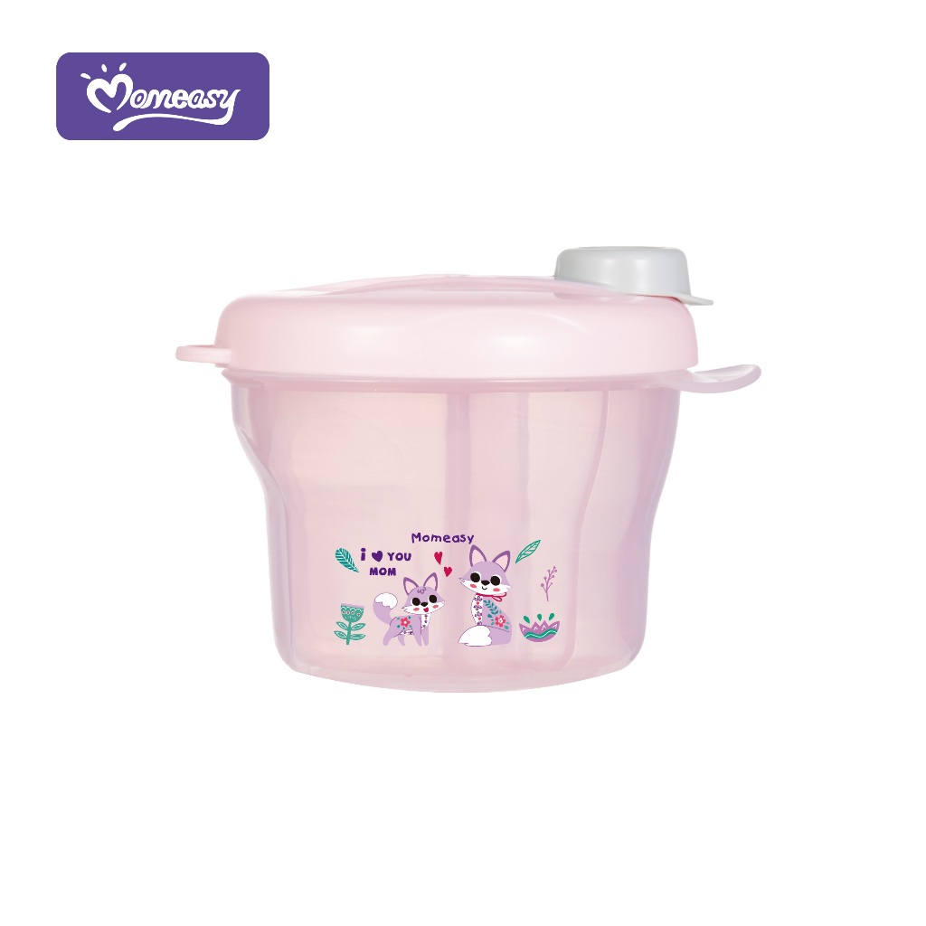 Hộp Chia Sữa Momeasy Chia Sữa Bột 3 Ngăn Họa Tiết Dễ Thương Cho Bé