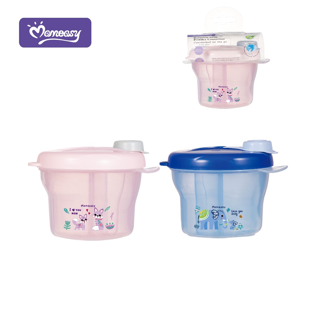 Hộp Chia Sữa Momeasy Chia Sữa Bột 3 Ngăn Họa Tiết Dễ Thương Cho Bé
