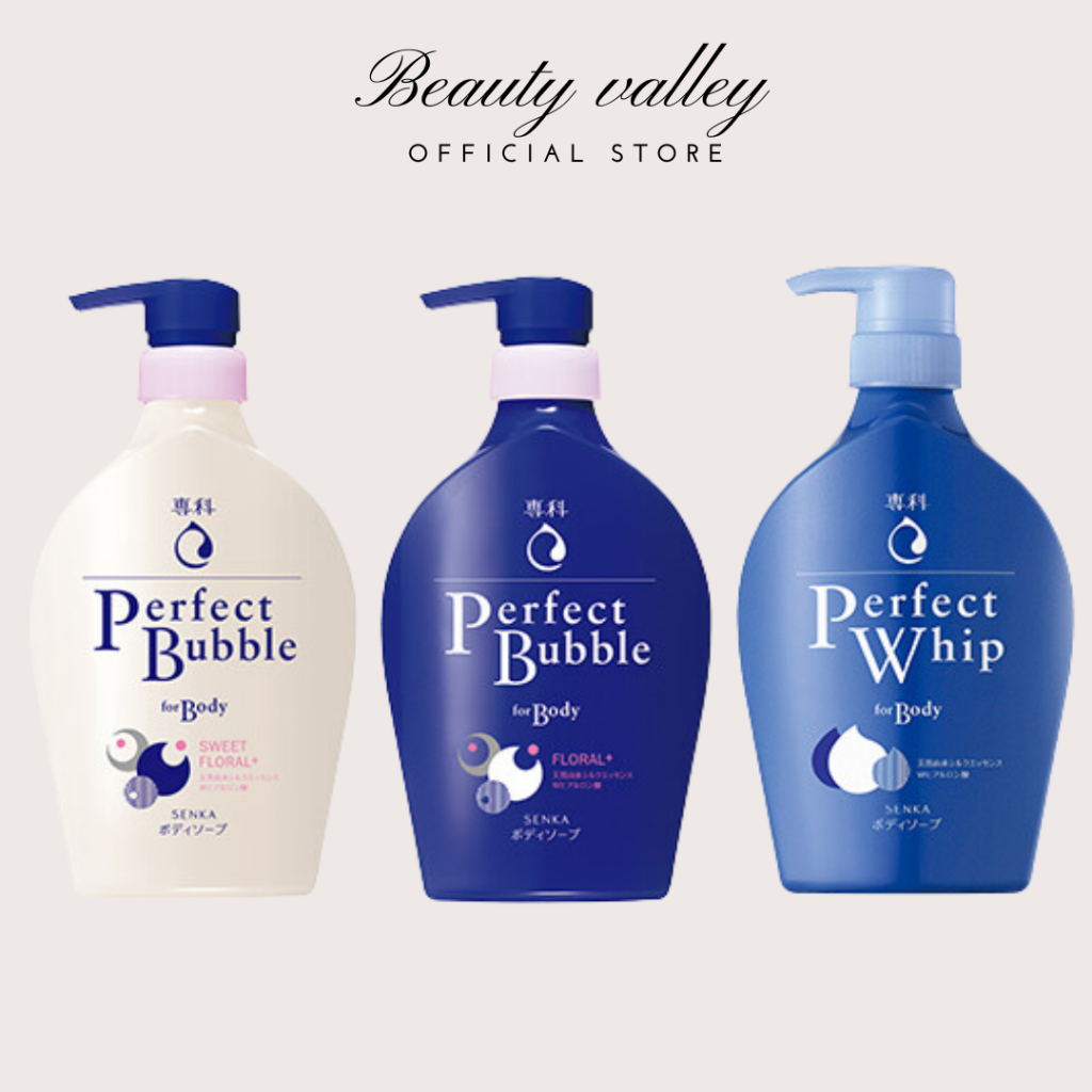 Sữa Tắm Dưỡng Ẩm Hương Hoa Tươi Mát Senka Perfect Bubble for Body Floral Plus 500ml