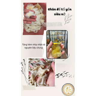 100g chân đế tổ yến-yến sào nha trang[tặng kèm nhíp nhặt+ táo đỏ, hạt chia, đường phèn]