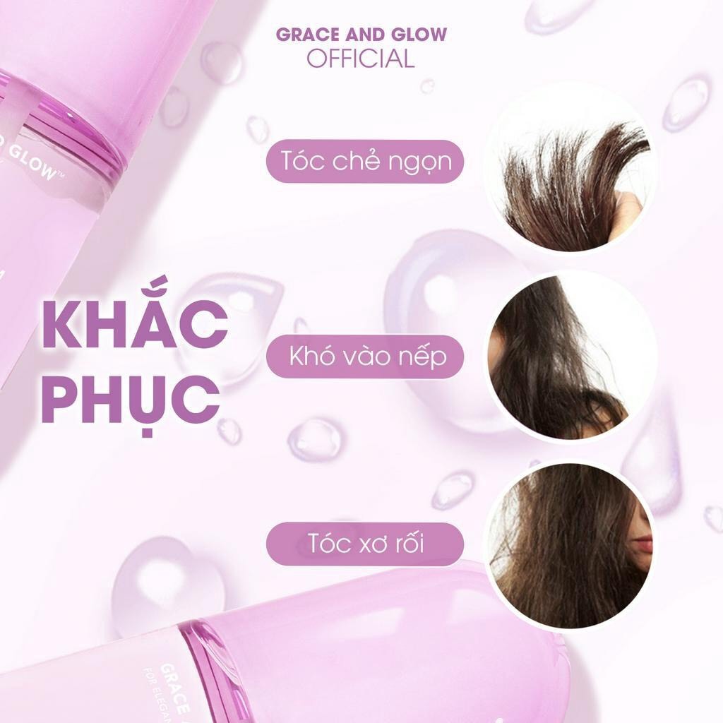 Xịt dưỡng tóc Grace & Glow Black Opium Silky Hair Mist Spray Soft and Silk hair with Golden Marula + Olive Oil 5924-02