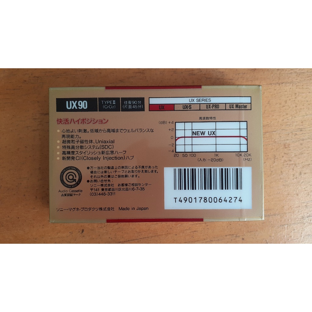 Băng Cassette SONY UX 60, 90 Type II Chrome  - Hàng mới nguyên seal Nhật Bản